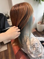 ヘアラボ(HAIR LABO)&nbsp;ベージュ×インナー水色