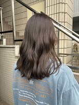 スーリール 福岡別府店(Sourire) ミントブラウン ミディアムヘア 髪質改善 イルミナカラー 城南区