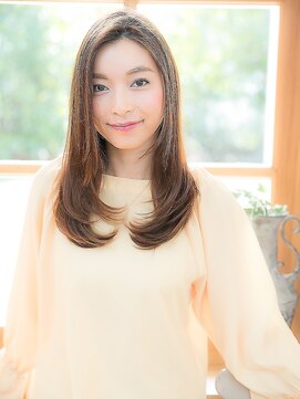 オーブ ヘアー ライブス 仙川店(AUBE HAIR RIVES) センターパート×ストレート