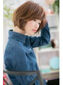 キレイもカワイイも！ココアブラウンくせ毛風ボブルフa1