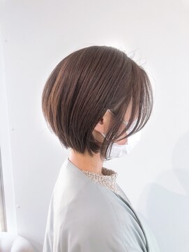 リンダバイネオリーブ 白楽店(Linda by neolive) 【明るく染まる白髪染め】耳かけ丸みショート