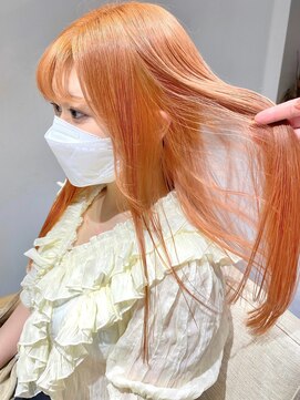 ペレ 渋谷(PELE) J26_オレンジベージュ ブリーチ2回~