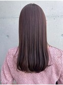 #ピンクバイオレット#ストレート#ツヤ髪#ロング#ツヤ髪#黒髪暗髪