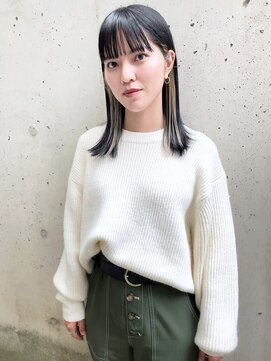 ニューポリシー(NEWpOLICY) ミディアムヘアー/イヤリングカラー/インナーカラー