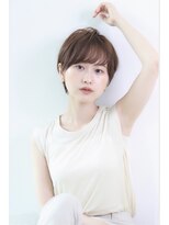 オーロ 武庫之荘店(ORO) マッシュショート／透け感ベージュ／コンパクトショート