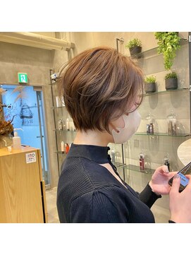 レーヴバイロンド 仙台(Reve by Lond) 仙台韓国風レイヤーショートボブ　ショコラベージュ