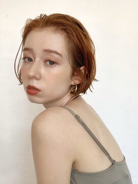 ルル 表参道(lulu.) 暖色カラー/暖色/オレンジ/ピンク/ボブ/重めカット