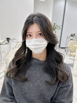 マウル 栄(MAEUL) センター分け前髪 レイヤーカット韓国ヘア