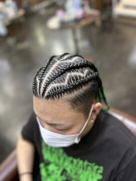 グリッツ (GLITZ) メンズ　地毛コーンロウ