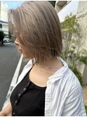 グレージュカラー　外人風カラー　ボブ