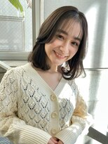 ルミ 上大岡店(Lumi)&nbsp;顔型別ヘアスタイル特集/レイヤーカット/オリーブベージュ