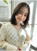 顔型別ヘアスタイル特集/レイヤーカット/オリーブベージュ