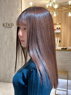 カインド 南青山(hair&make up KIND) バタフライカット　ハッシュボブ　チャコールグレー