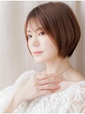 艶感ストレート大人美人小顔丸みショートボブZ北浦和30代40代