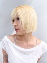 アルバム 新宿(ALBUM SHINJUKU)&nbsp;ハイトーンブロンドブリーチボブ前髪カット_ba568221