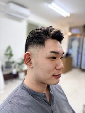 メンズカットアイロンパーマメッシュ