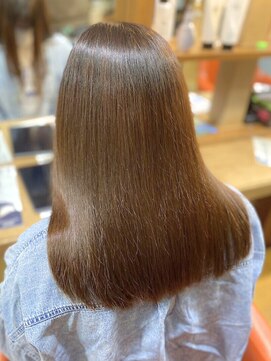 TJ天気予報 7コ 各務原店 「ビフォーアフターあり」オレンジブラウン「縮毛矯正」