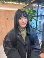 リサプラン(RISA plan)&nbsp;ロング/姫カット/艶髪/青髪/ダブルカラー