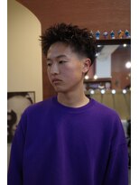 エディ(Edy) メンズパーマツイストスパイラルパーマ刈り上げ眉毛カット岡山
