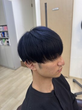 アクトスタイリッシュヘアー 知立(Act stylish hair) 透明感ブルーブラック×ナチュラルマッシュ