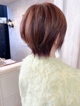 キャアリー(Caary) 福山人気30代40代ナチュラル艶髪レイヤーショートピレンジ小顔