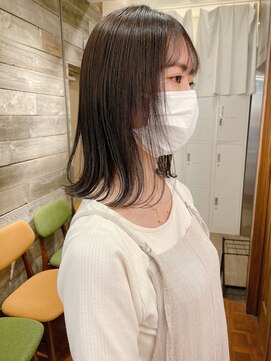 ジーナ 福岡天神(Zina) ミディボブ×ブラウンベージュ