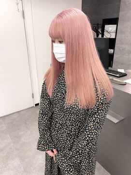 オズ 梅田店(OZ) 【KAZUKI 】ホワイトピンク/ペールカラー/艶髪ロング/ハイトーン