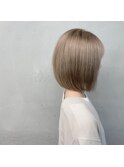 #ミルクティーグレージュ×ボブ