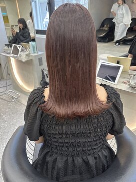 ロンド マーレ 天神大名店(Lond mare) ピンクブラウン/暖色カラー/カシスピンク/韓国ヘア/顔周りカット