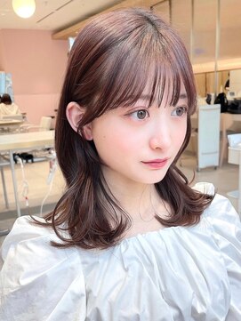 アフロートリノ(AFLOAT Leino) 2wayバング 韓国前髪 シースルー ミディアム くびれヘア 顔周り