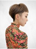 透明感カラーの刈り上げマッシュショート【赤羽】