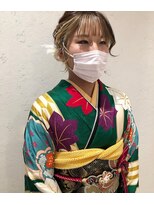 成人式ヘアセット×振袖着付け♪yu