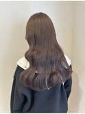 オリーブベージュ×艶巻きロング