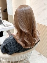 ロンド ブランシュ 錦糸町北口(Lond blanche) デザインカラーレイヤーカットウェットヘアオリーブベージュ
