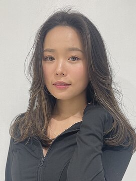 エアー 青山(AIR) レイヤーカットハイライトワンカール外国人風