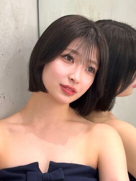 ロンドヴァリー 渋谷店(Lond vallee) 切りっぱなしボブ×オリーブグレージュカラー