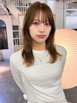 カシェ ナカザキ(CACHE NAKAZAKI)&nbsp;レイヤーカット/ダブルカラー/イエローブラウン