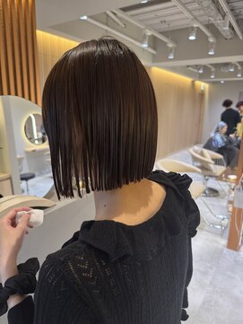 サンド 名古屋(sand) アプリコットオレンジくびれヘアハイライトカラー名古屋ショート