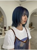 くびれヘア/アプリコットオレンジ/ハイライトカラー/沖縄市