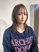 エイム(A-im)&nbsp;顔まわりレイヤー×ラベンダーグレージュ ブリーチなし