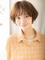 カバーヘア イヴ 戸頭店(COVER HAIR EVE)&nbsp;ゆるふわショート/オレンジブラウン/小顔ショート/パーマ/20代e