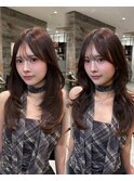 上品可愛い◆韓国くびれヘアブリーチなしショコラグレージュ