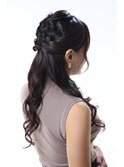 編み込みハーフアップ　《　六本木　ヘアセット　》