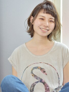 イリーブ(elieve) オン眉 ボブ 大人かわいい 透明感アッシュ 艶髪 髪質改善