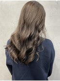 ハイライトグレージュ_オリーブカラーセミウェットウェーブ