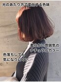大人可愛いボリュームボブ☆透明感ラベンダーカラー♪