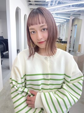 ヴィンスジオ 岐阜駅南(vince gio) ミルクティーベージュ/ミディアムボブ