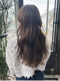 #ネビージュ#ブリーチなし#マロンブラウン#透明感カラー