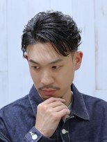 ヨシザワインク プレミアム 横浜 桜木町店(YOSHIZAWA Inc. PREMIUM)&nbsp;カジュアルダンディパーマアップバングナチュラルかき上げ