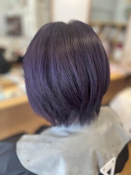 ヘアーコンセプト(HAIR CONCEPT) ワンブリーチで作るブルーブラックネイビー